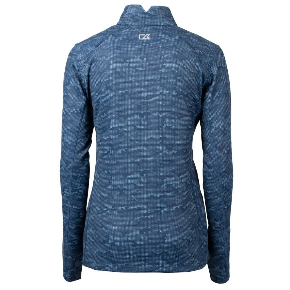 Houston Astros Cutter & Buck Women's Traverse Camo Print Stretch Quarter-Zip Pullover Top - MLB Pullover