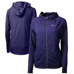 Baltimore Ravens Cutter & Buck Women's Adapt Eco Knit Hybrid Recycled Full-Zip Hoodie | NFL On sale