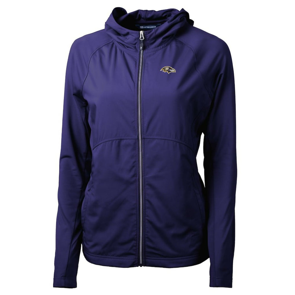 Baltimore Ravens Cutter & Buck Women's Adapt Eco Knit Hybrid Recycled Full-Zip Hoodie | NFL On sale