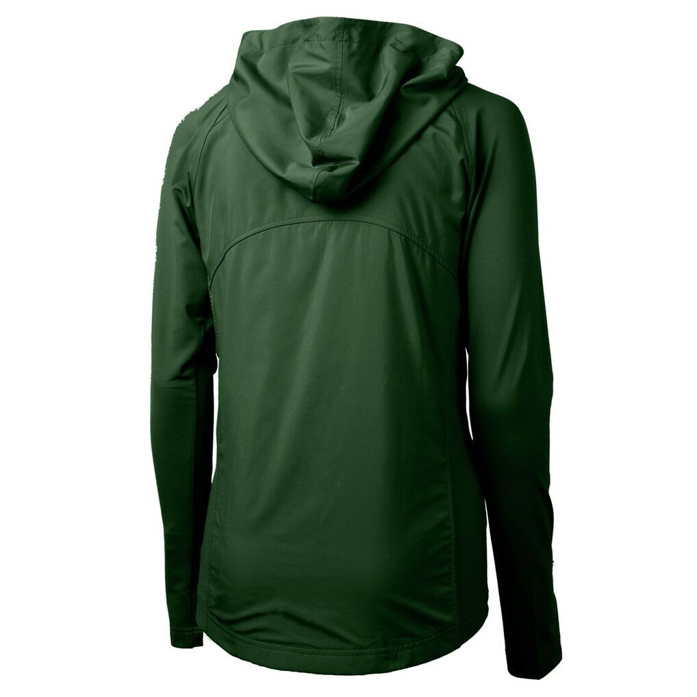 Green Bay Packers Cutter & Buck Women's Adapt Eco Knit Hybrid Recycled Full-Zip Hoodie | NFL Outlet