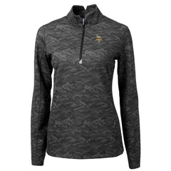 Minnesota Vikings Cutter & Buck Women's Traverse Camo Print Stretch Quarter-Zip Pullover Top | NFL US