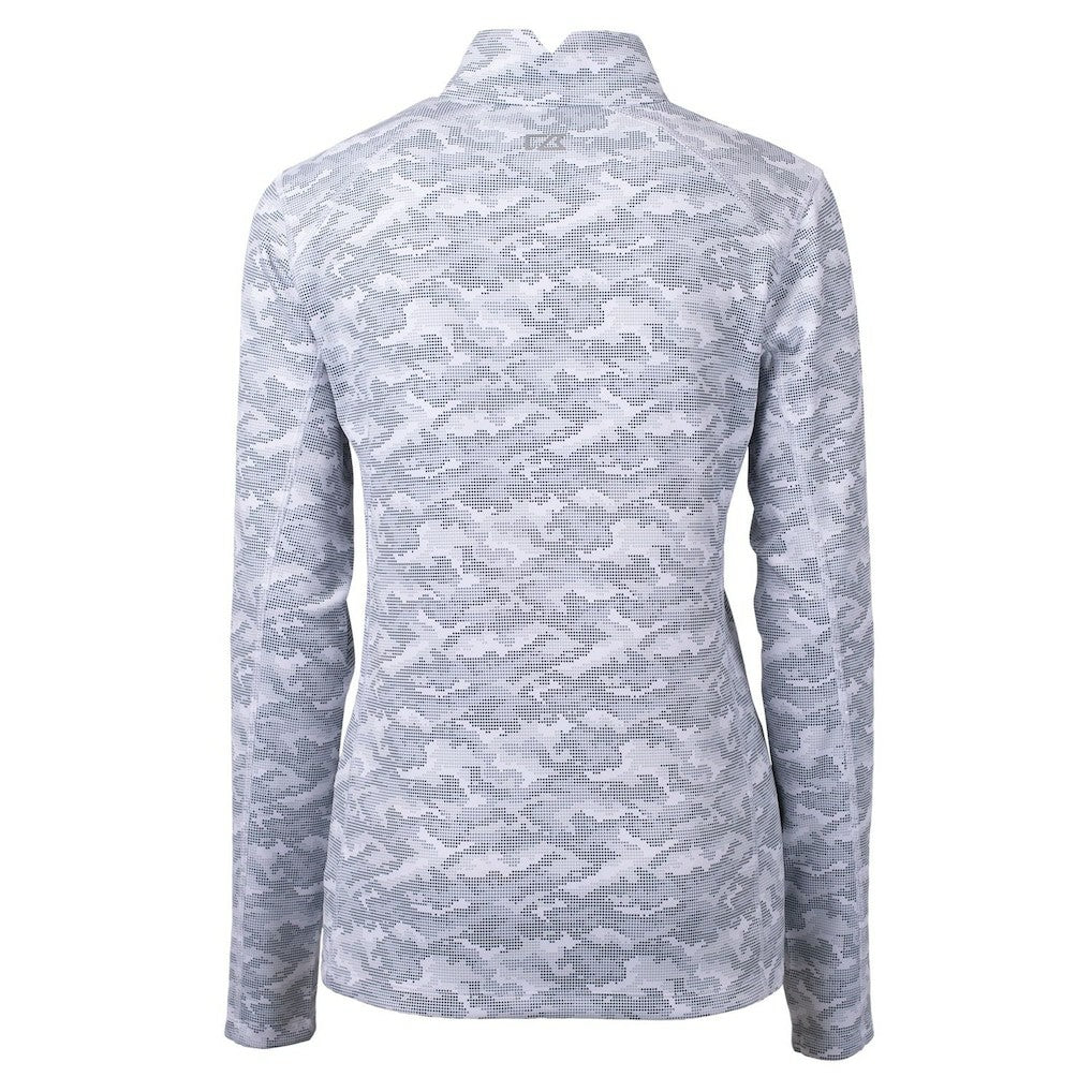 Minnesota Vikings Cutter & Buck Women's Traverse Camo Print Stretch Quarter-Zip Pullover Top | NFL Hot