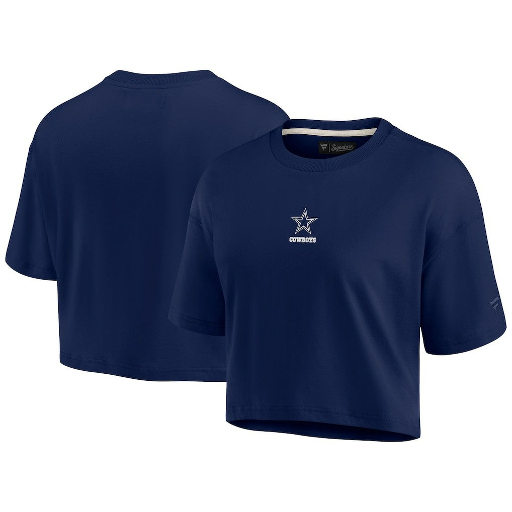 Dallas Cowboys Women's Elements Super Soft Boxy Cropped T-Shirt | NFL Hot