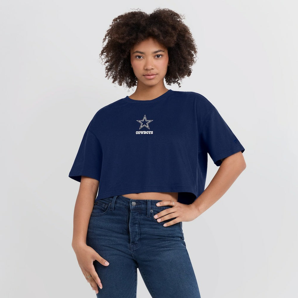 Dallas Cowboys Women's Elements Super Soft Boxy Cropped T-Shirt | NFL Hot