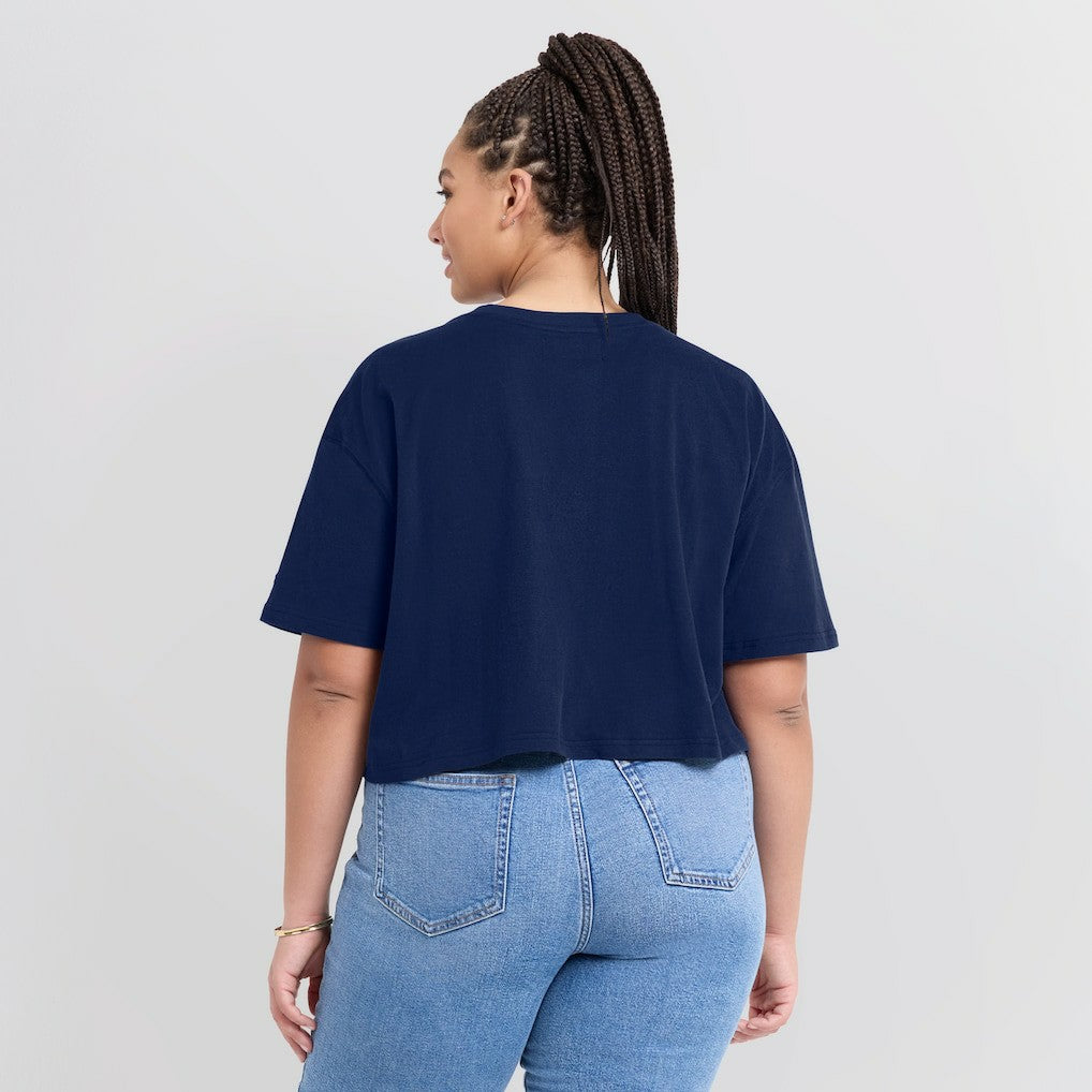Dallas Cowboys Women's Elements Super Soft Boxy Cropped T-Shirt | NFL Hot
