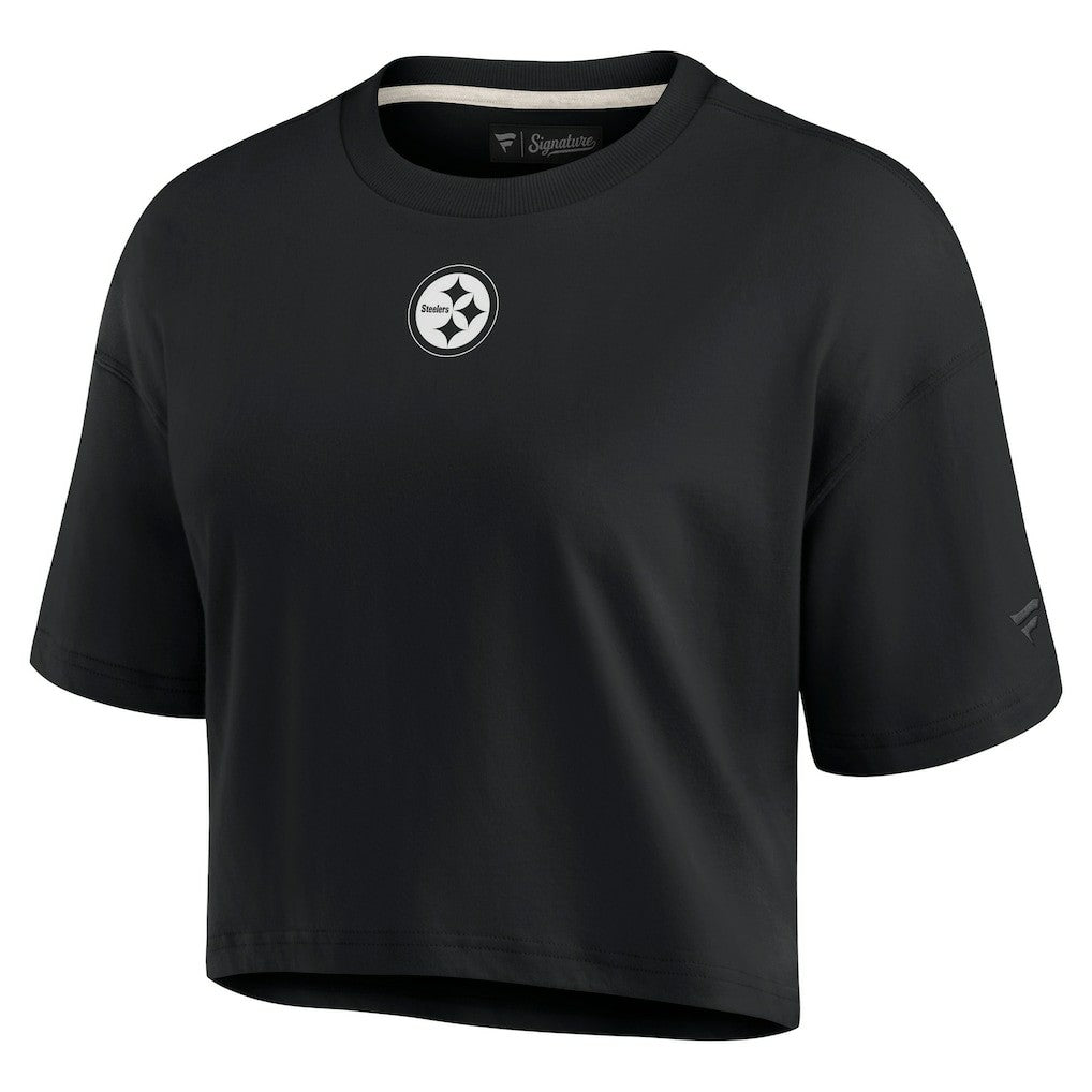Pittsburgh Steelers Women's Elements Super Soft Boxy Cropped T-Shirt | NFL Hot