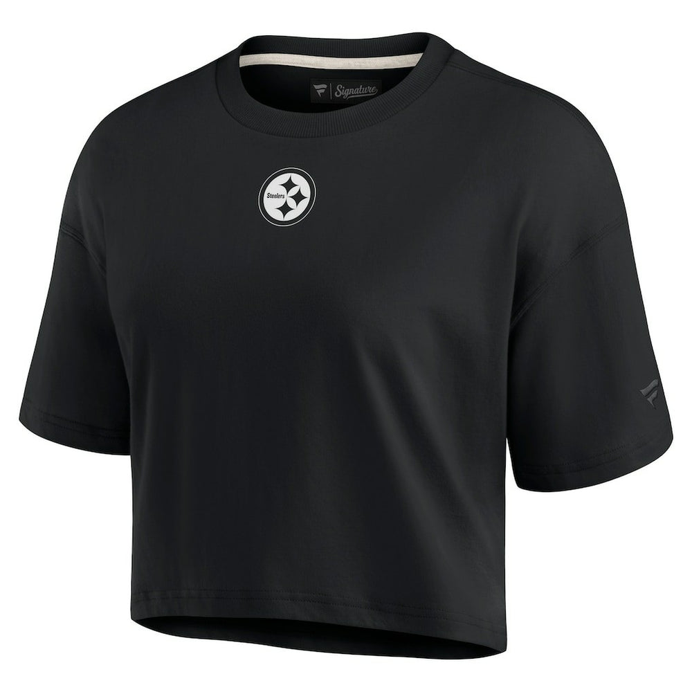 Pittsburgh Steelers Women's Elements Super Soft Boxy Cropped T-Shirt | NFL Hot