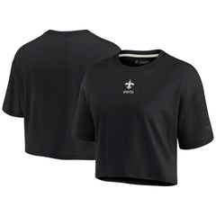 New Orleans Saints Women's Elements Super Soft Boxy Cropped T-Shirt | NFL Hot