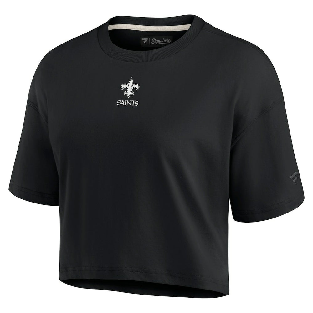 New Orleans Saints Women's Elements Super Soft Boxy Cropped T-Shirt | NFL Hot