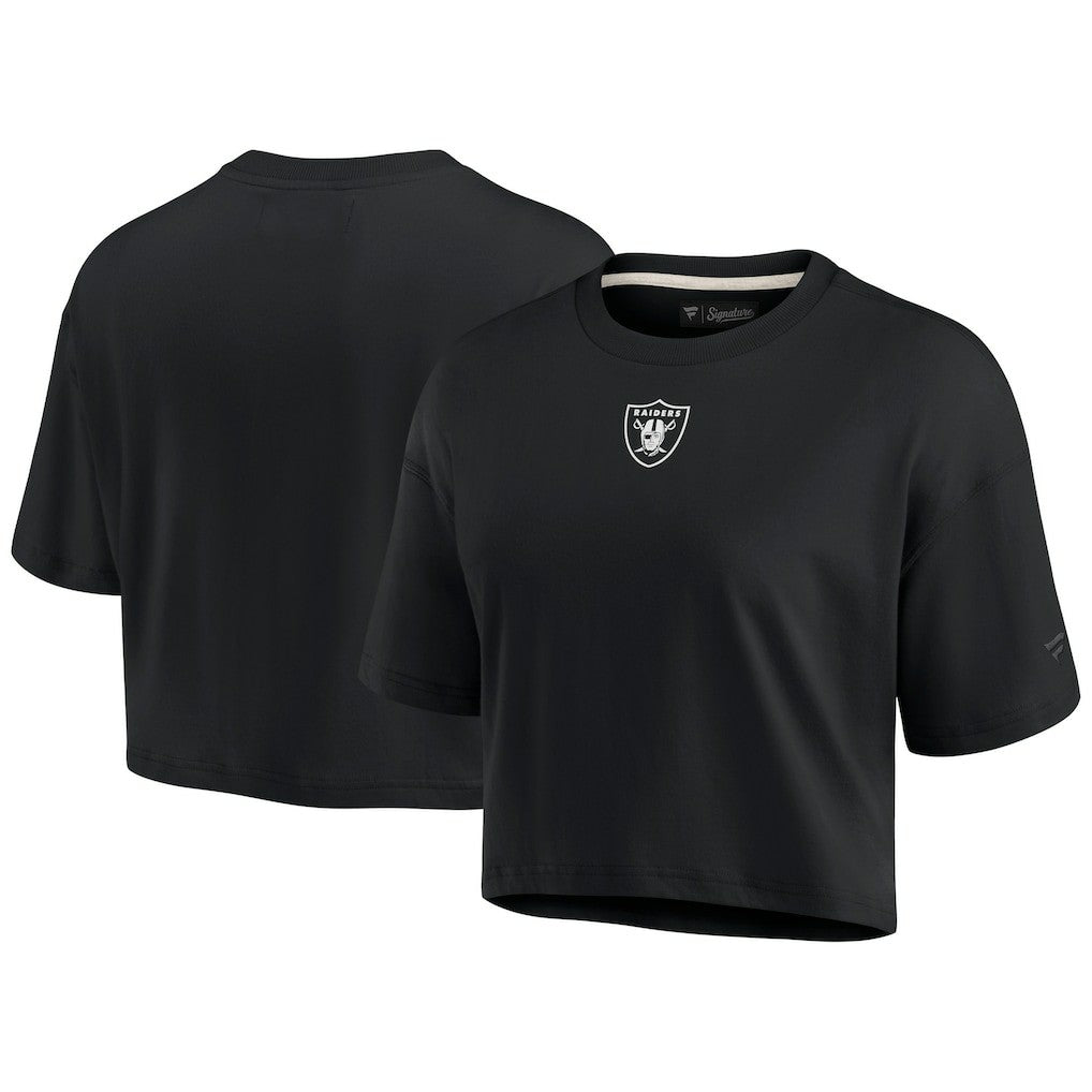 Las Vegas Raiders Women's Elements Super Soft Boxy Cropped T-Shirt | NFL Hot
