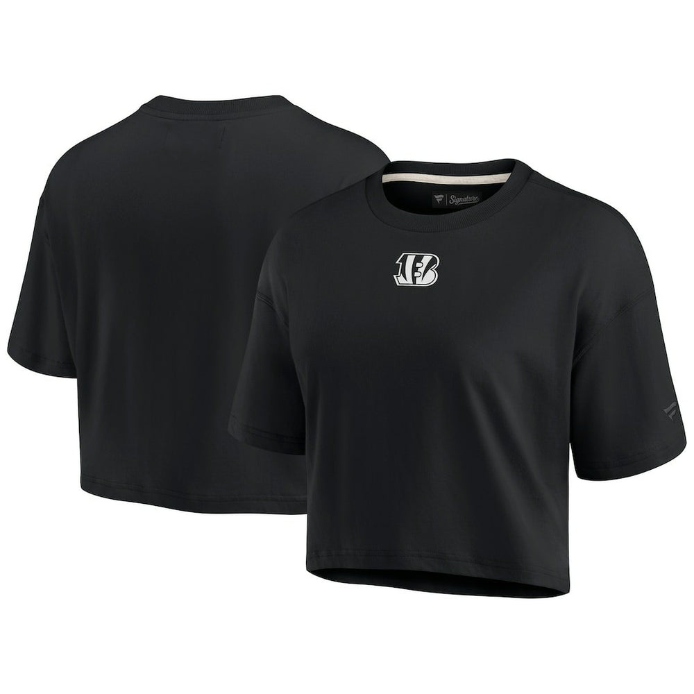 Cincinnati Bengals Women's Elements Super Soft Boxy Cropped T-Shirt | NFL Near me