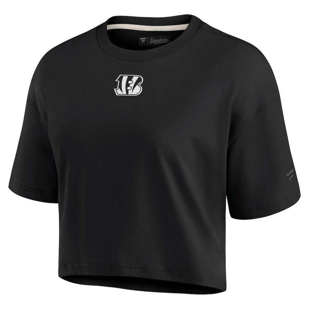 Cincinnati Bengals Women's Elements Super Soft Boxy Cropped T-Shirt | NFL Near me