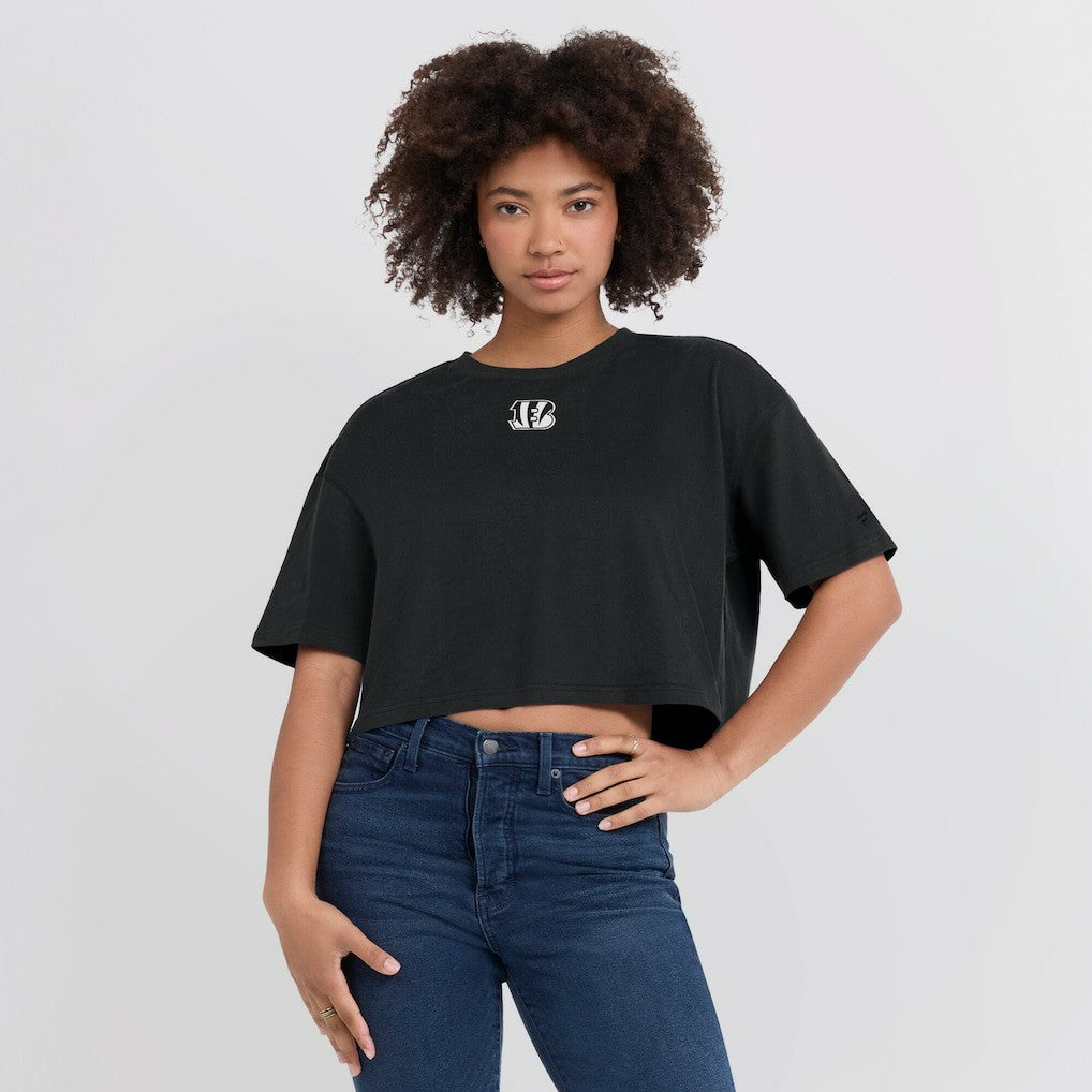 Cincinnati Bengals Women's Elements Super Soft Boxy Cropped T-Shirt | NFL Near me