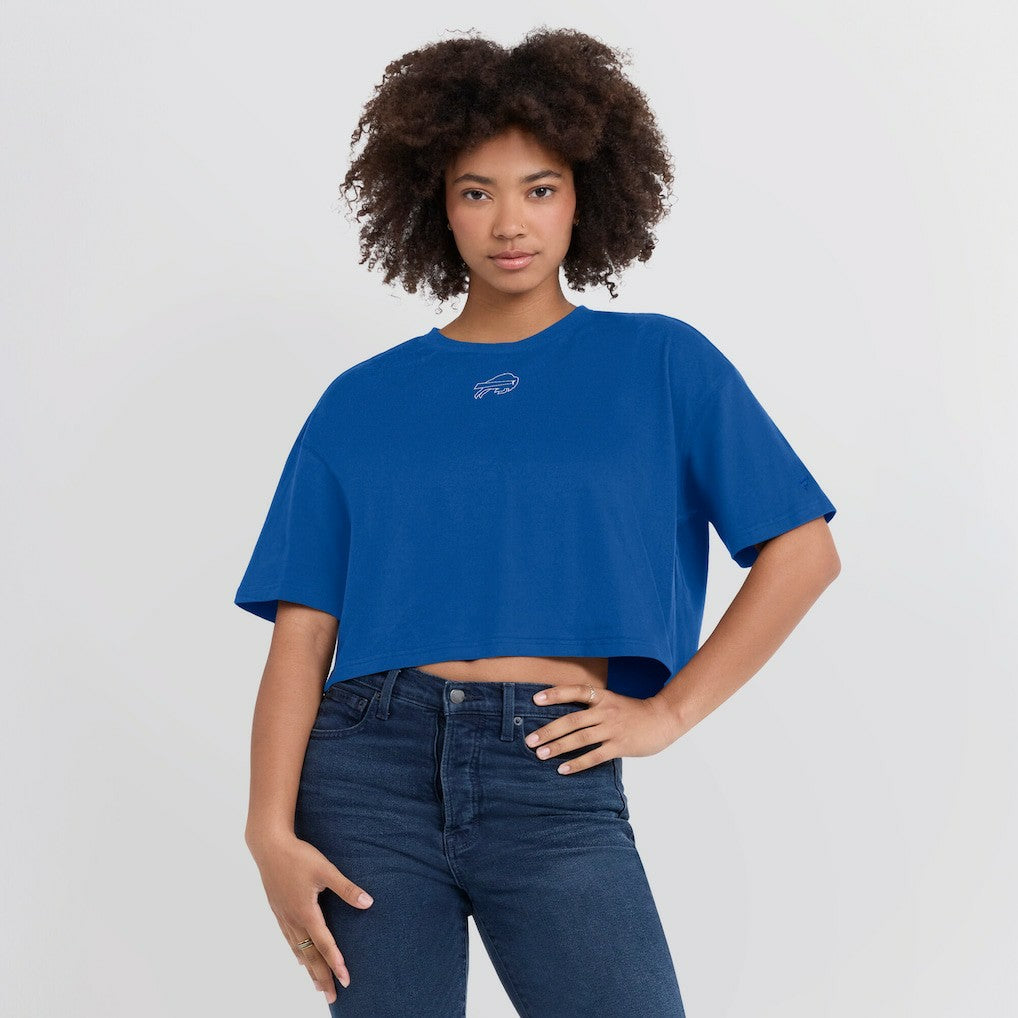 Buffalo Bills Women's Elements Super Soft Boxy Cropped T-Shirt | NFL Hot