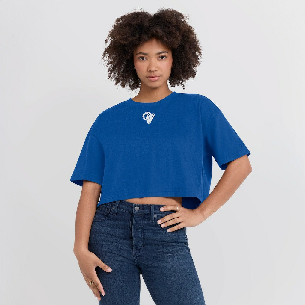 Los Angeles Rams Women's Elements Super Soft Boxy Cropped T-Shirt | NFL New
