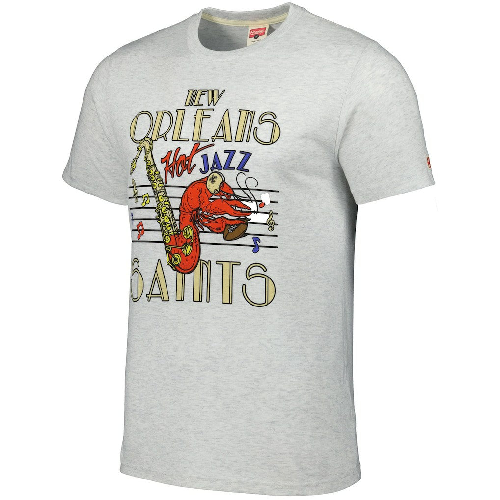 New Orleans Saints Homage Jazz Hyper Local Tri-Blend T-Shirt | NFL On sale