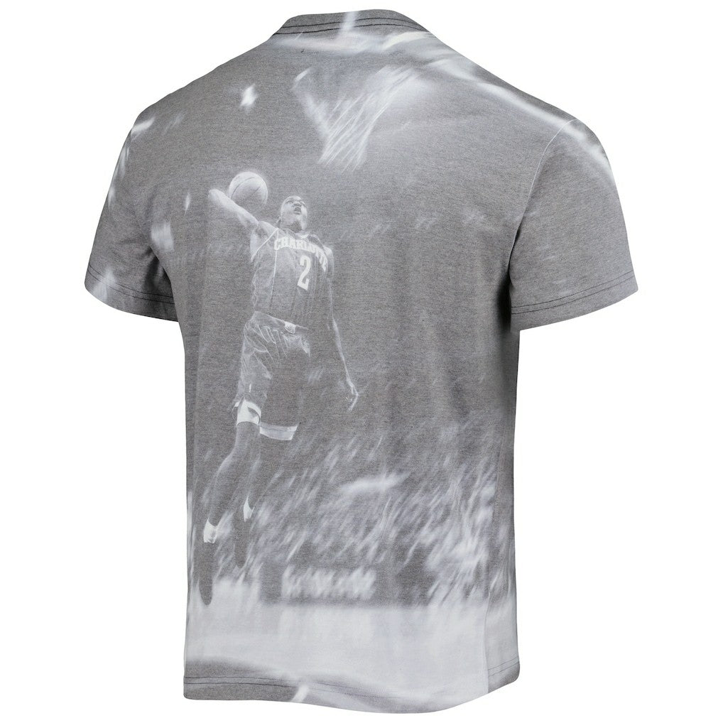 Heather Gray Larry Johnson Charlotte Hornets Above The Rim T-Shirt | NBA