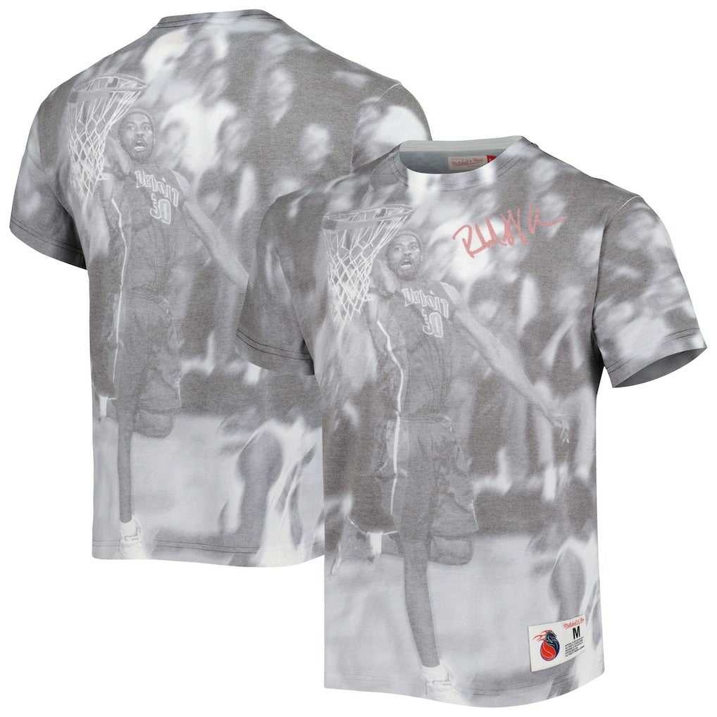 Heather Gray Rasheed Wallace Detroit Pistons Above The Rim T-Shirt sale | NBA