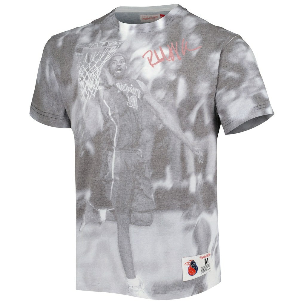 Heather Gray Rasheed Wallace Detroit Pistons Above The Rim T-Shirt sale | NBA