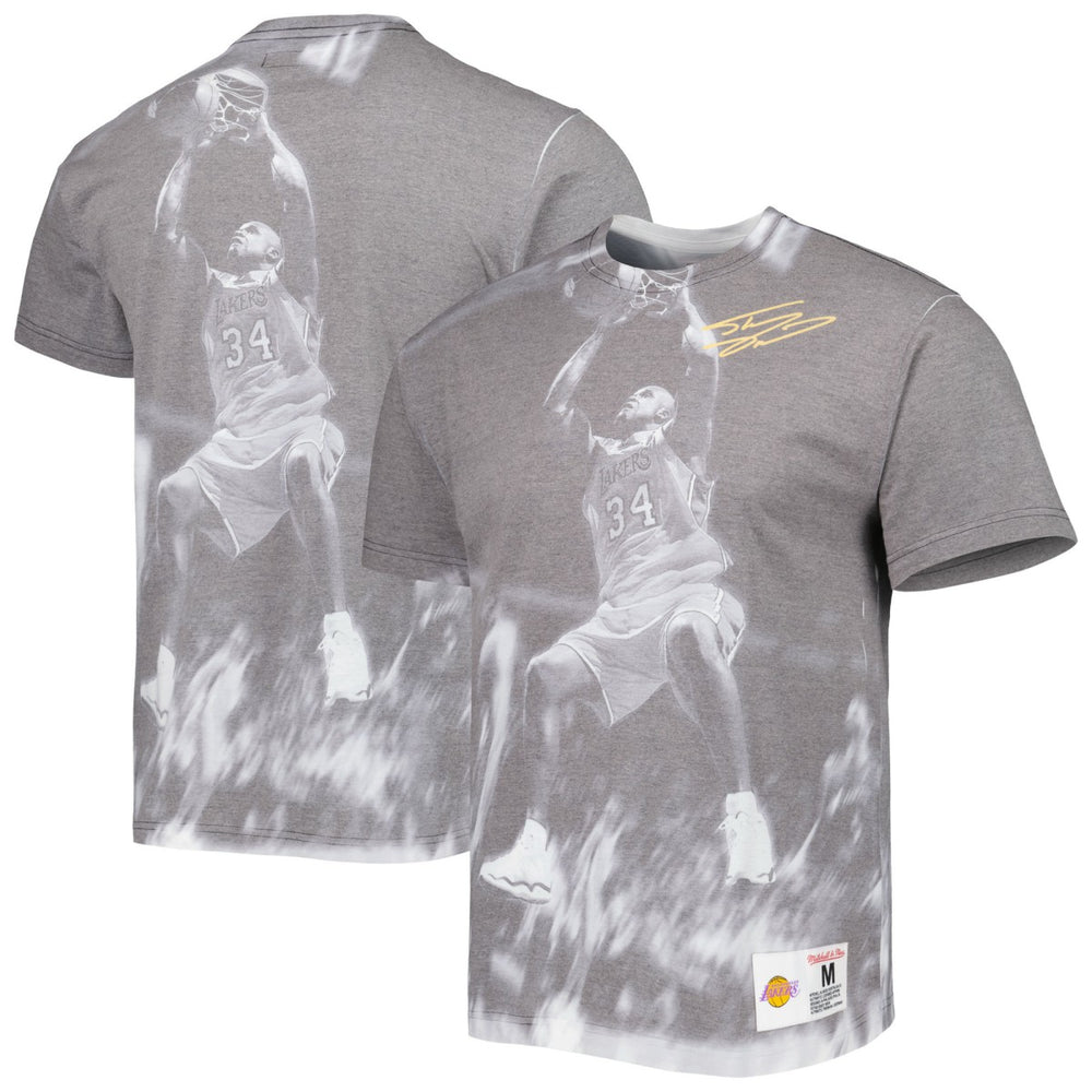 Heather Gray Shaquille O'Neal Los Angeles Lakers Above The Rim T-Shirt | NBA