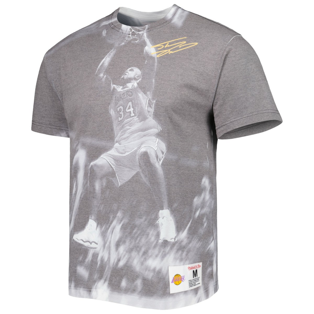 Heather Gray Shaquille O'Neal Los Angeles Lakers Above The Rim T-Shirt | NBA