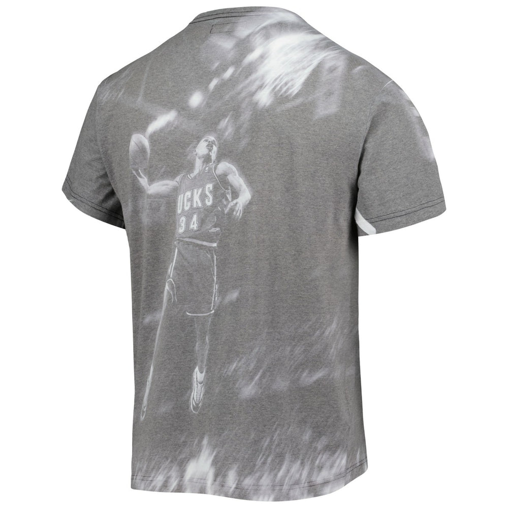 Gray Ray Allen Milwaukee Bucks Above The Rim T-Shirt | NBA