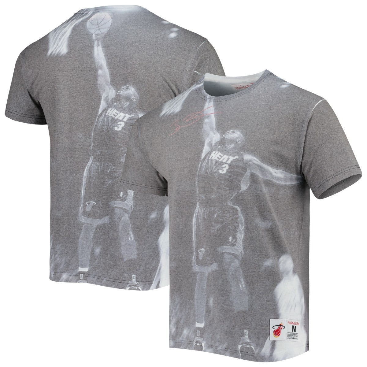 Heather Gray Dwyane Wade Miami Heat Above The Rim T-Shirt | NBA