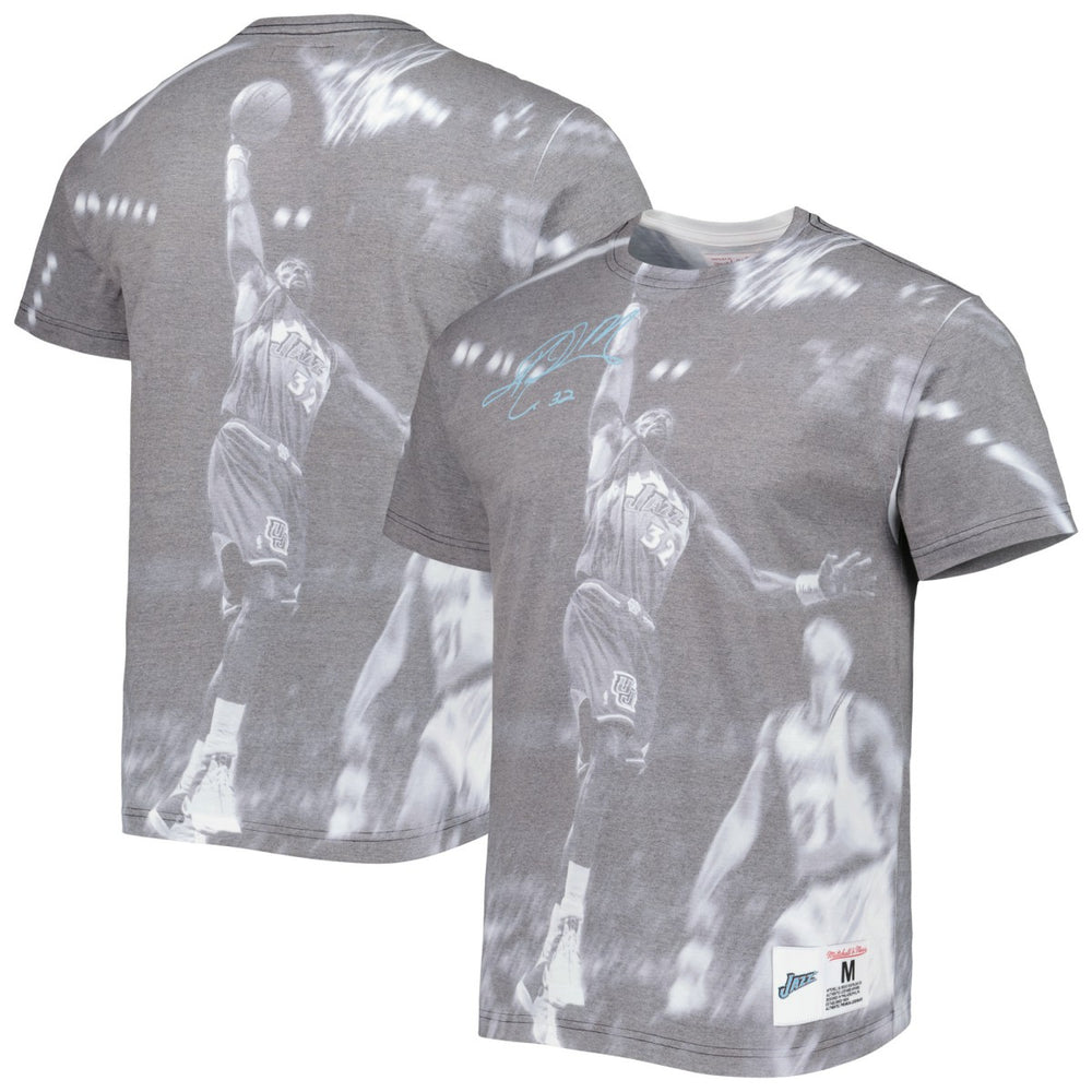 Heather Gray Karl Malone Utah Jazz Above The Rim T-Shirt | NBA