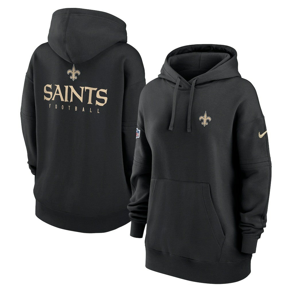 New Orleans Saints Women's 2023 Sideline Club Fleece Pullover Hoodie | NFL Online