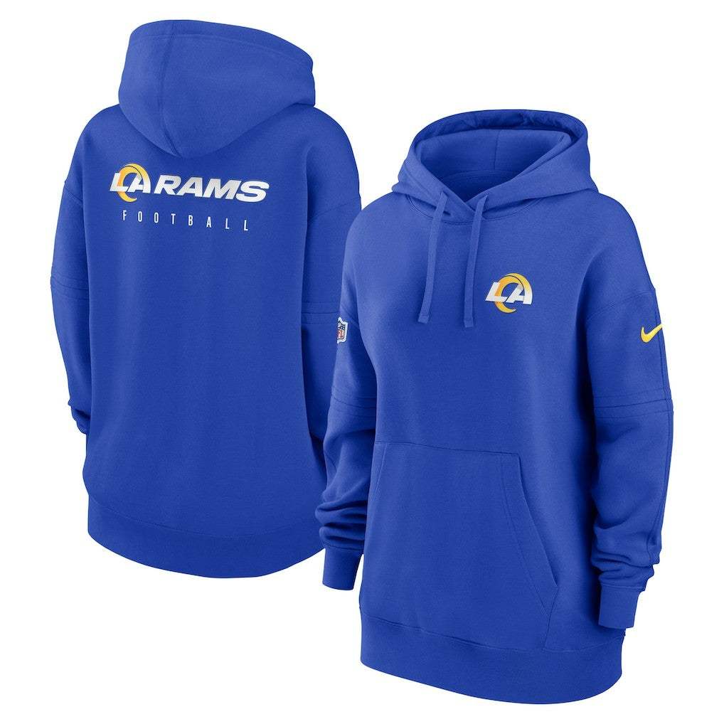Los Angeles Rams Women's 2023 Sideline Club Fleece Pullover Hoodie | NFL US
