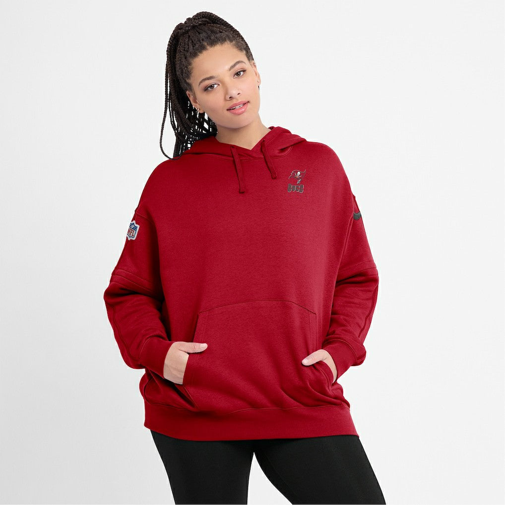 Tampa Bay Buccaneers Women's 2023 Sideline Club Fleece Pullover Hoodie | NFL Outlet