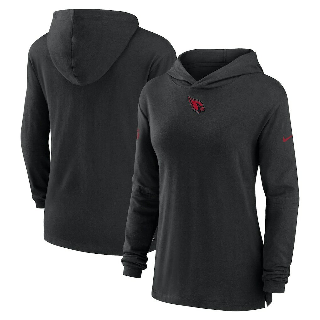Arizona Cardinals Women's Sideline Performance Long Sleeve Hoodie T-Shirt | NFL Discount