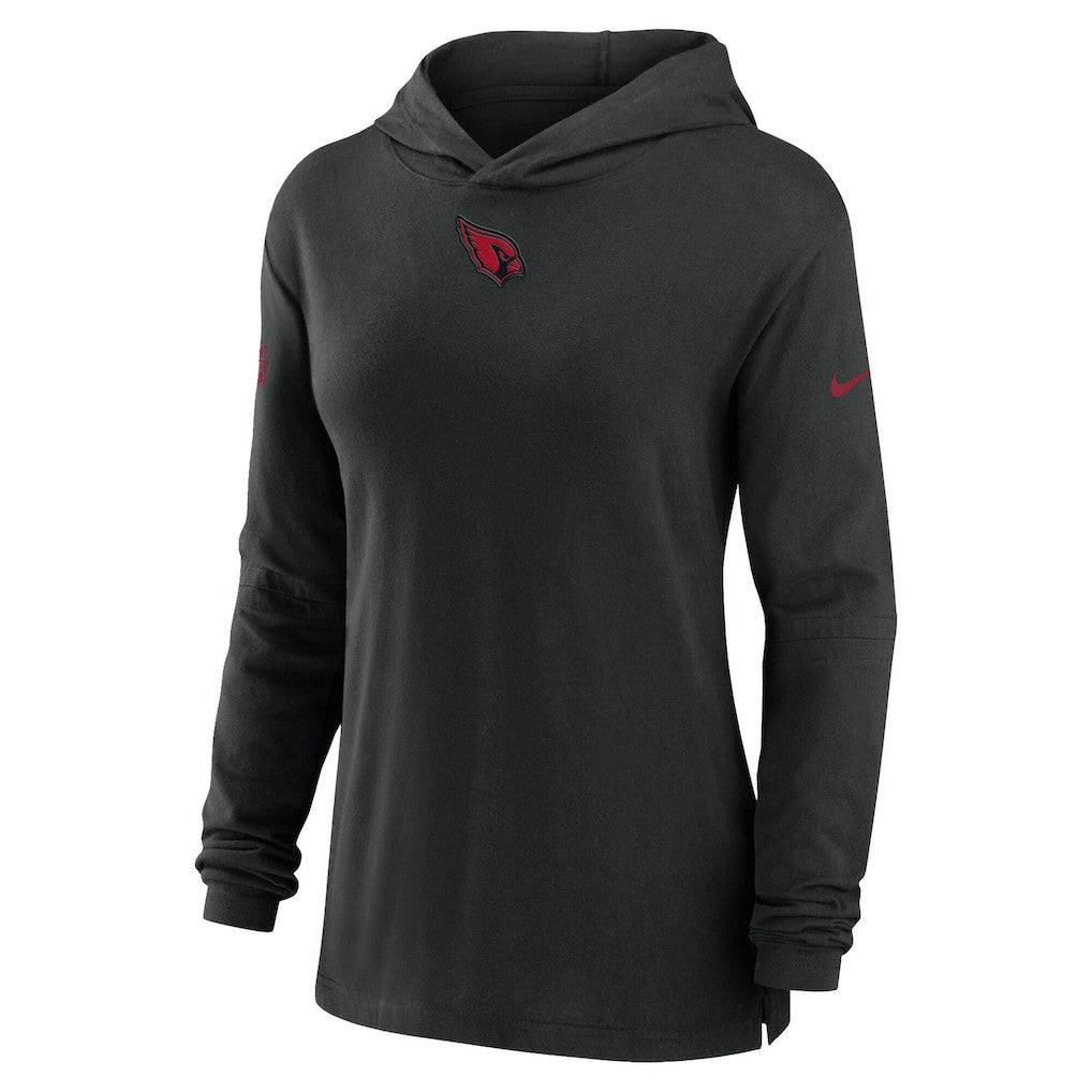 Arizona Cardinals Women's Sideline Performance Long Sleeve Hoodie T-Shirt | NFL Discount