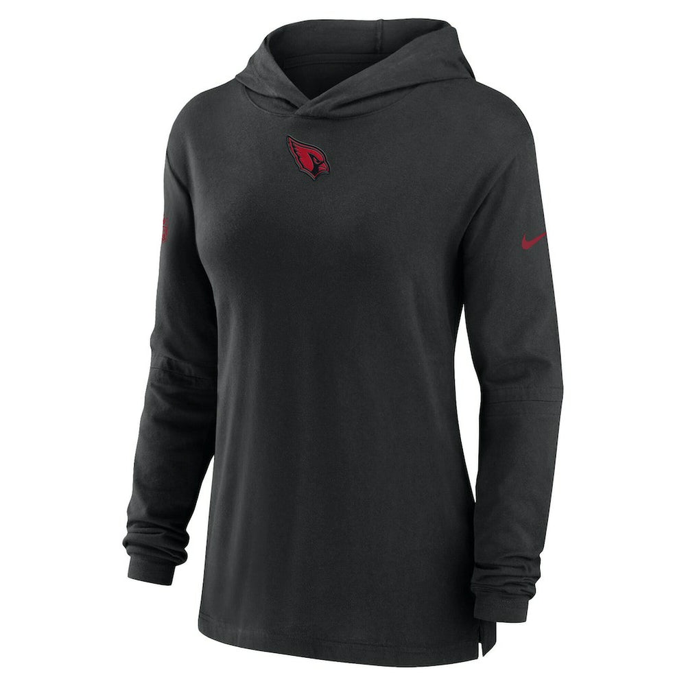 Arizona Cardinals Women's Sideline Performance Long Sleeve Hoodie T-Shirt | NFL Discount