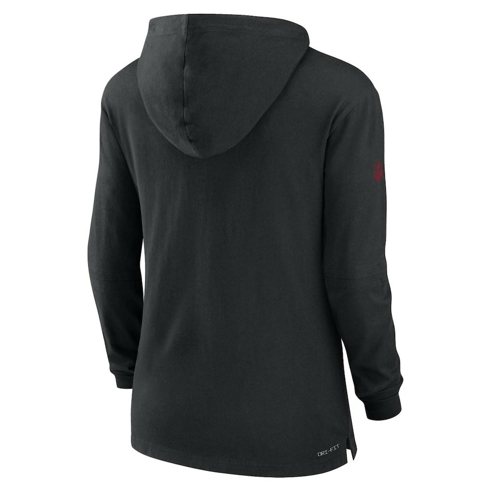 Arizona Cardinals Women's Sideline Performance Long Sleeve Hoodie T-Shirt | NFL Discount