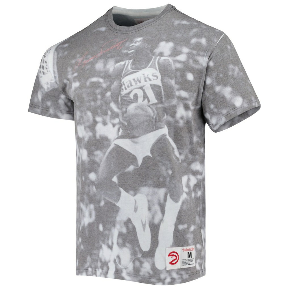 Heather Gray Dominique Wilkins Atlanta Hawks Above The Rim T-Shirt | NBA