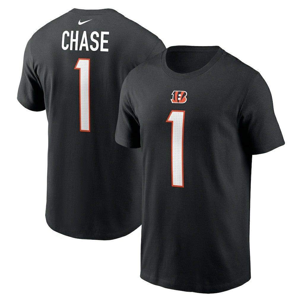 Cincinnati Bengals Ja'Marr Chase  Player Name & Number T-Shirt | NFL Hot