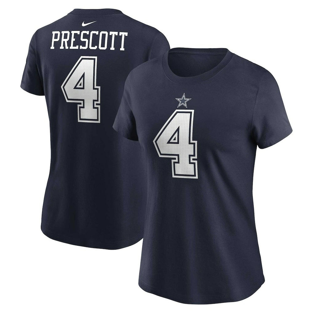 Dallas Cowboys Dak Prescott  Women's Player Name & Number T-Shirt | NFL Online