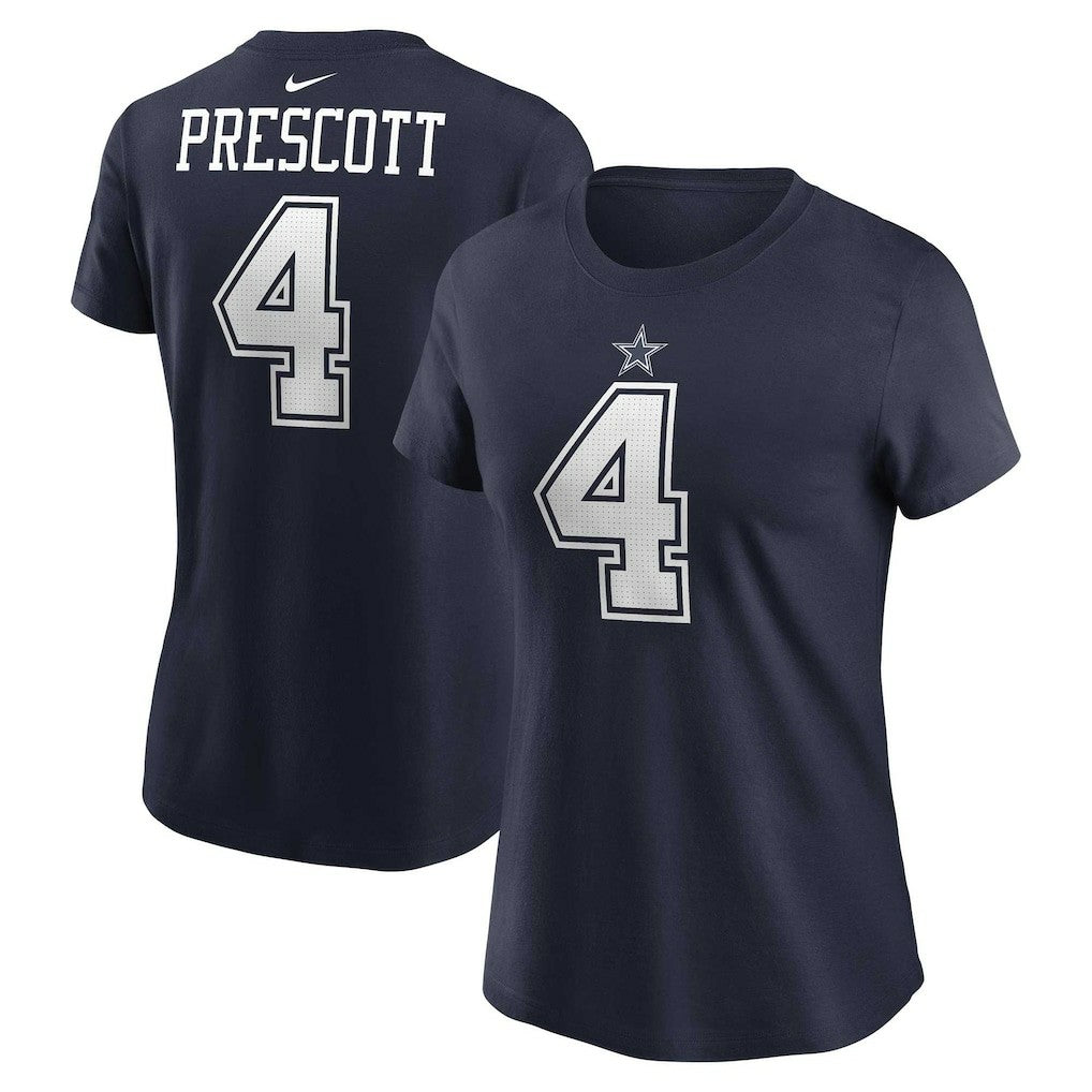 Dallas Cowboys Dak Prescott  Women's Player Name & Number T-Shirt | NFL Online
