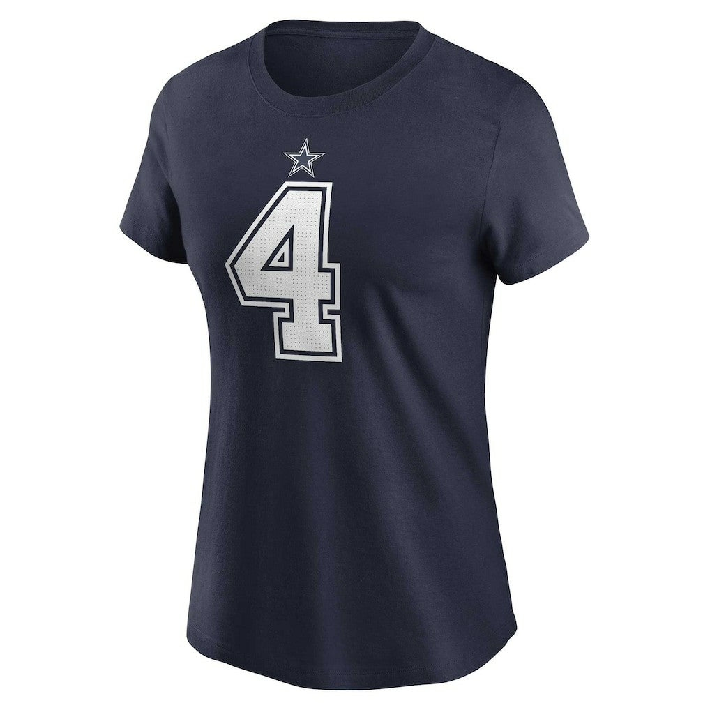 Dallas Cowboys Dak Prescott  Women's Player Name & Number T-Shirt | NFL Online