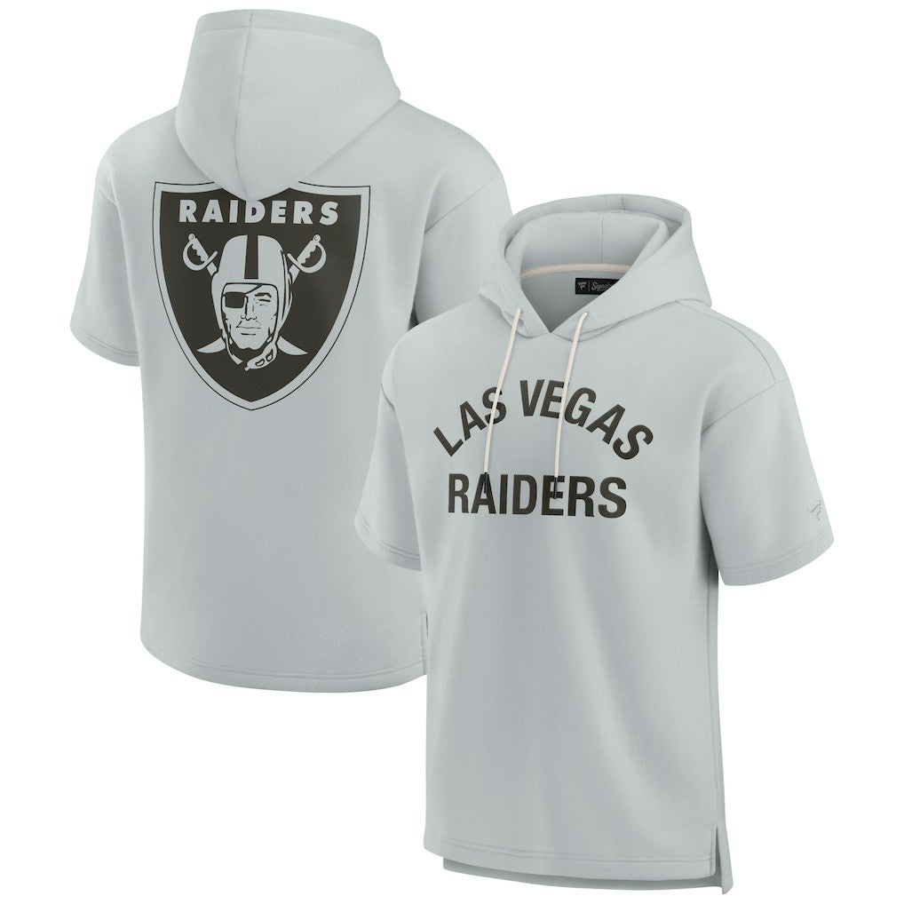 Las Vegas Raiders Unisex Elements Super Soft Fleece Short Sleeve Pullover Hoodie | NFL Hot