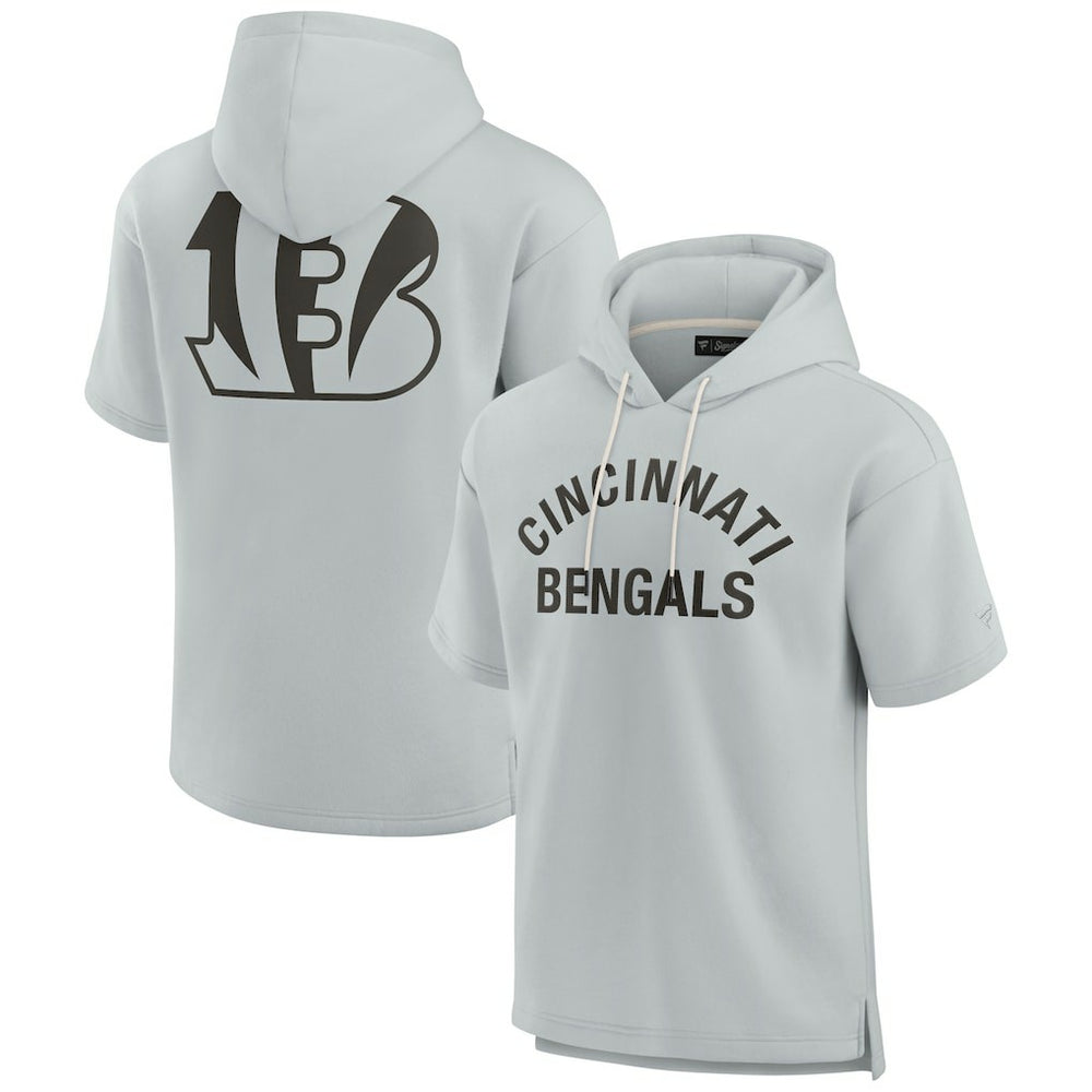 Cincinnati Bengals Unisex Elements Super Soft Fleece Short Sleeve Pullover Hoodie | NFL Outlet