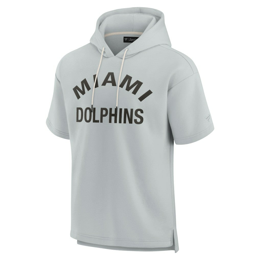 Miami Dolphins Unisex Elements Super Soft Fleece Short Sleeve Pullover Hoodie | NFL Sale