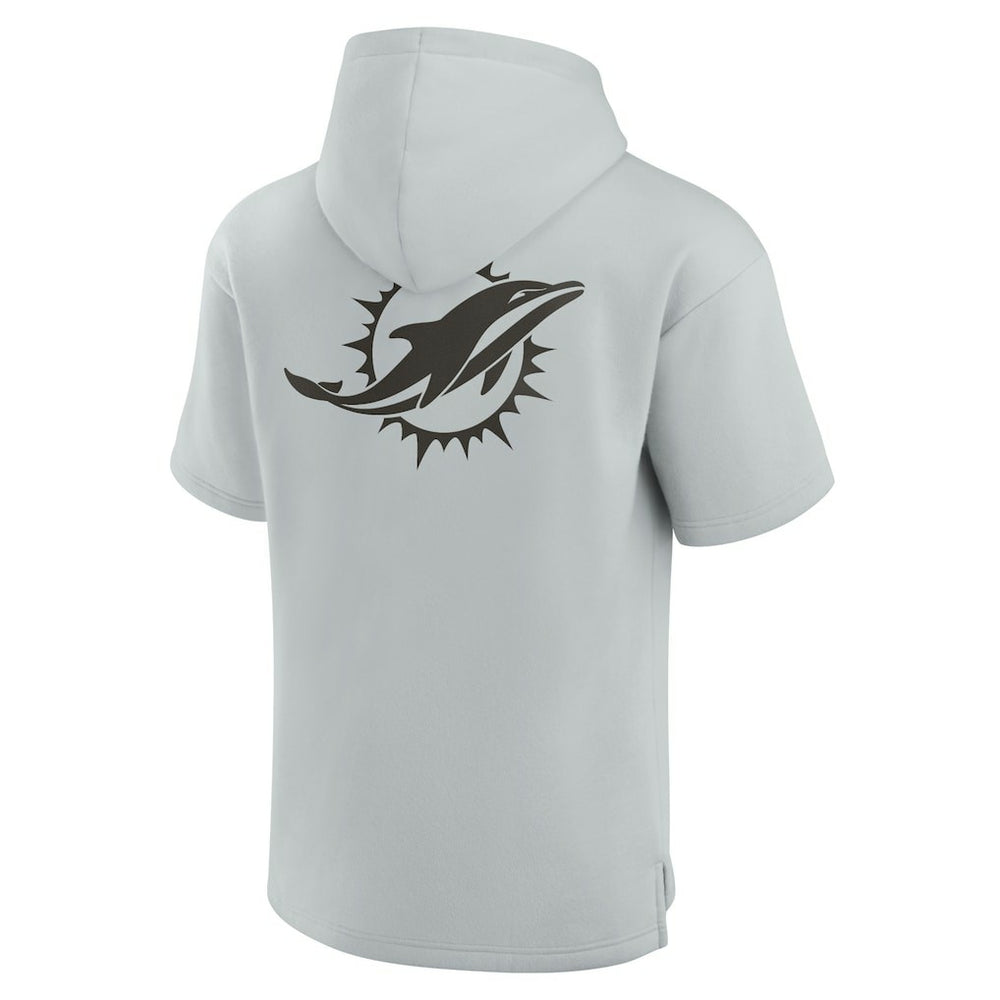 Miami Dolphins Unisex Elements Super Soft Fleece Short Sleeve Pullover Hoodie | NFL Sale