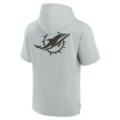 Miami Dolphins Unisex Elements Super Soft Fleece Short Sleeve Pullover Hoodie | NFL Sale