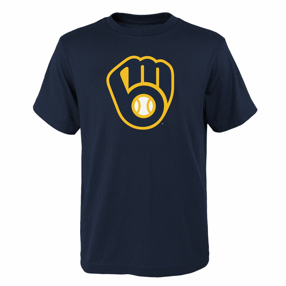 Milwaukee Brewers Youth Logo Primary Team T-Shirt - MLB T-shirts