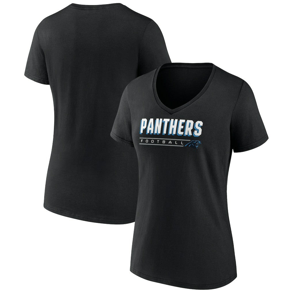 Carolina Panthers Women's Primary Play V-Neck T-Shirt | NFL US