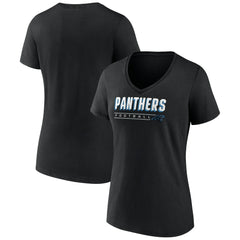 Carolina Panthers Women's Primary Play V-Neck T-Shirt | NFL US
