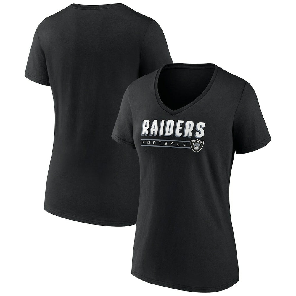 Las Vegas Raiders Women's Primary Play V-Neck T-Shirt | NFL Outlet