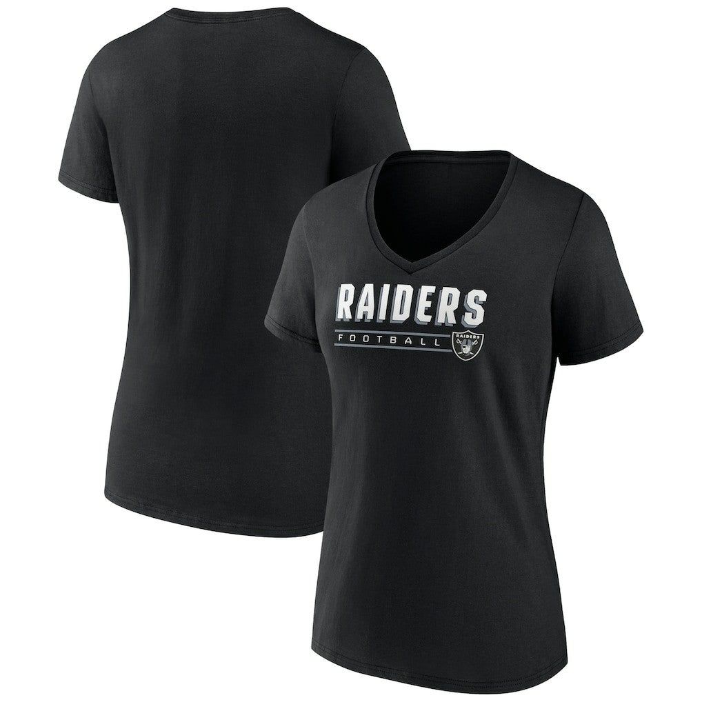 Las Vegas Raiders Women's Primary Play V-Neck T-Shirt | NFL Outlet
